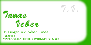 tamas veber business card