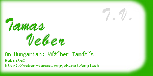 tamas veber business card